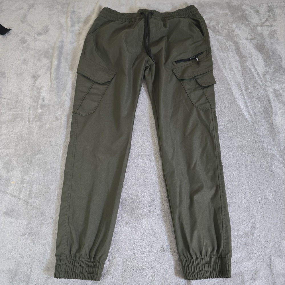 Modern Culture Pants Mens Large Green Cargo Jogger Utility Casual Athleisure